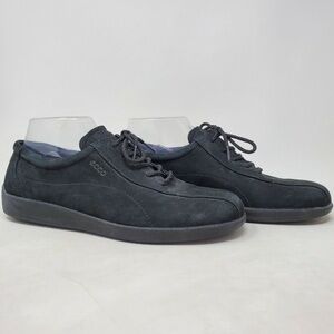 Ecco Womens Comfort Black Nubuck Veg Tanned Sz 40